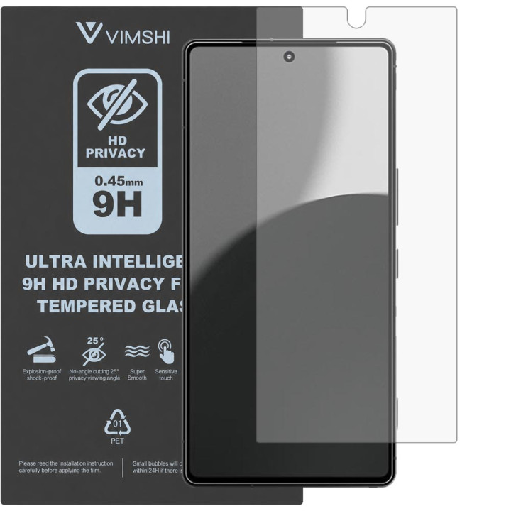 Протиударна захисна плівка антишпигун Vimshi Ultra 9H Privacy Flex для Sharp AQUOS R9 Pro