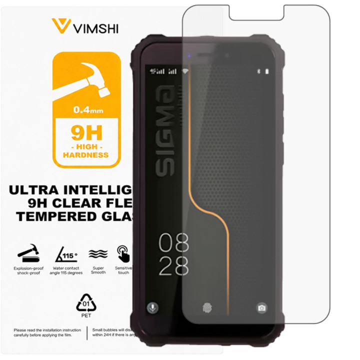 Противоударная защитная пленка Vimshi Ultra 9H Clear Flex для Sigma mobile X-treme PQ38