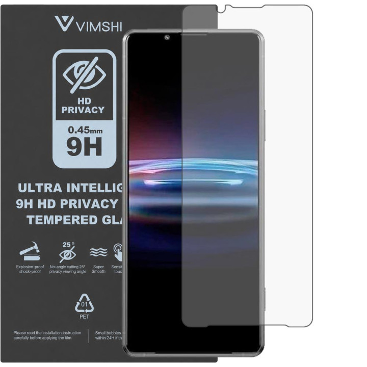 Противоударная защитная пленка антишпион Vimshi Ultra 9H Privacy Flex для Sony Xperia Pro-I