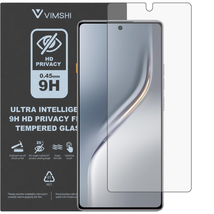Протиударна захисна плівка антишпигун Vimshi Ultra 9H Privacy Flex для Tecno Camon 40