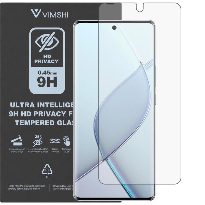 Противоударная защитная пленка антишпион Vimshi Ultra 9H Privacy Flex для Tecno Spark 20 Pro+