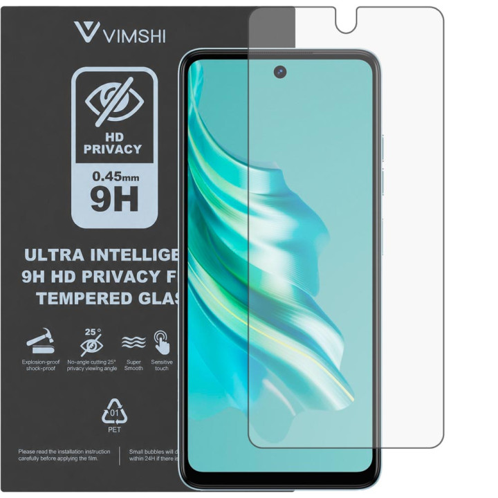 Протиударна захисна плівка антишпигун Vimshi Ultra 9H Privacy Flex для Tecno Spark 20