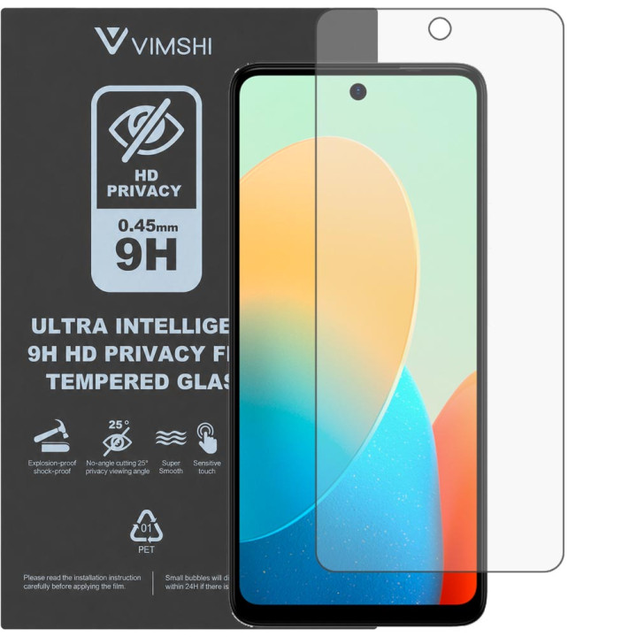 Протиударна захисна плівка антишпигун Vimshi Ultra 9H Privacy Flex для Tecno Spark 20C