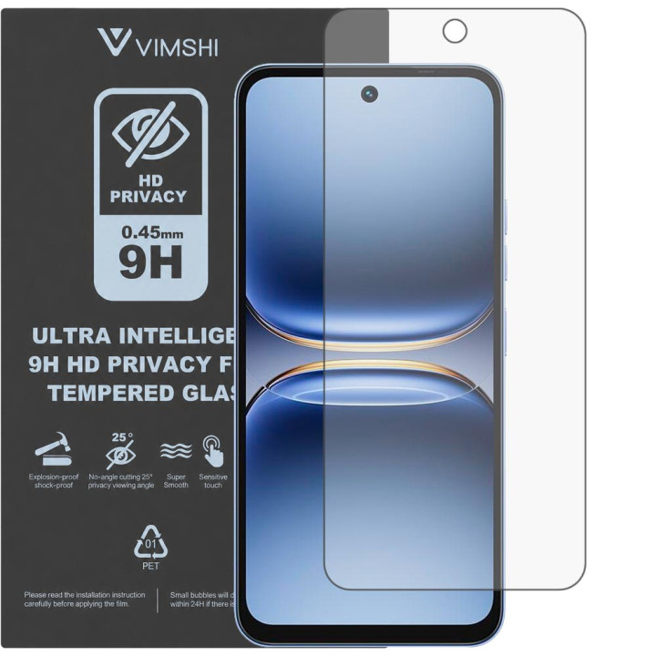 Противоударная защитная пленка антишпион Vimshi Ultra 9H Privacy Flex для Tecno Spark 40