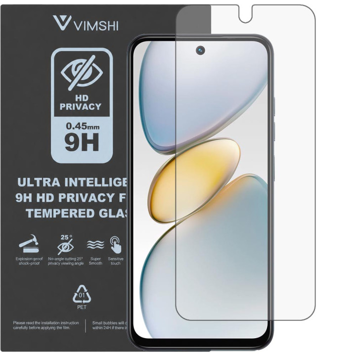 Протиударна захисна плівка антишпигун Vimshi Ultra 9H Privacy Flex для Tecno Spark Go 1