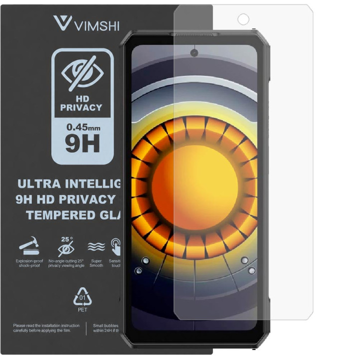 Противоударная защитная пленка антишпион Vimshi Ultra 9H Privacy Flex для Ulefone Armor 30 Pro