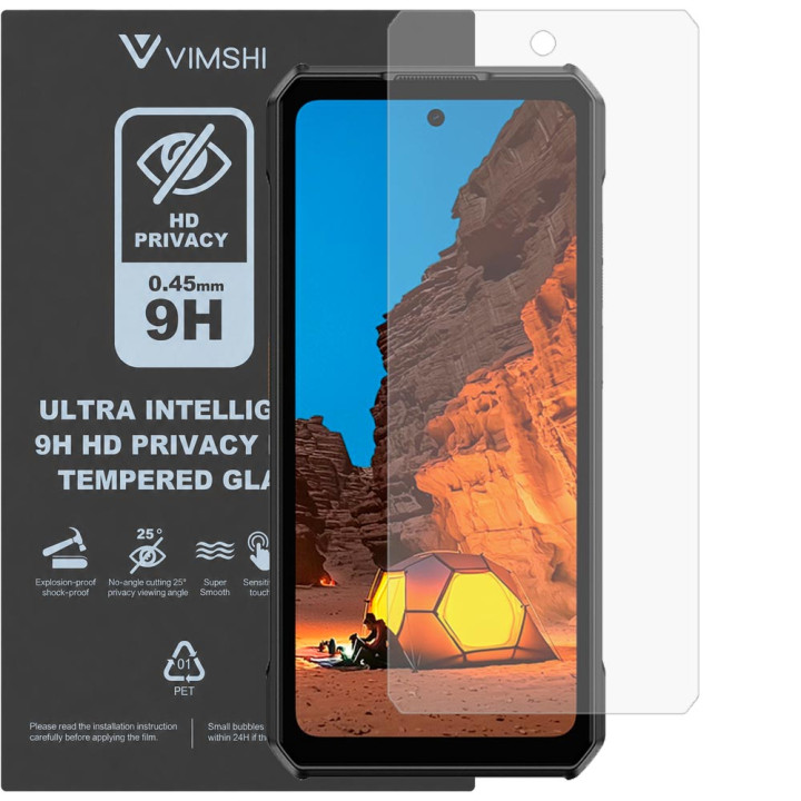 Противоударная защитная пленка антишпион Vimshi Ultra 9H Privacy Flex для Ulefone Armor 30