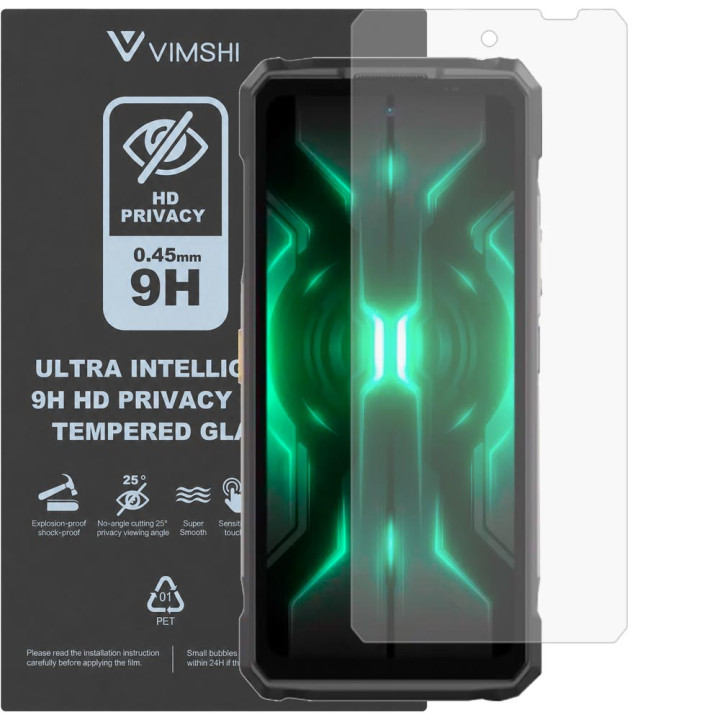 Противоударная защитная пленка антишпион Vimshi Ultra 9H Privacy Flex для Ulefone Armor 33 Pro