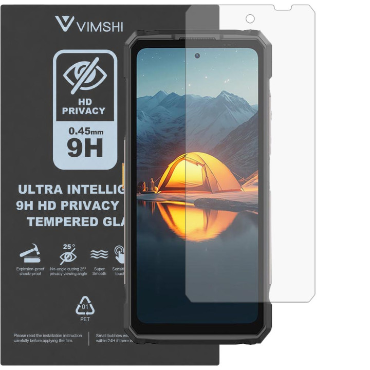 Противоударная защитная пленка антишпион Vimshi Ultra 9H Privacy Flex для Ulefone Armor 33