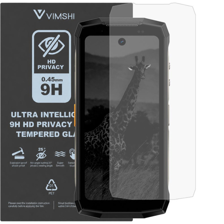 Противоударная защитная пленка антишпион Vimshi Ultra 9H Privacy Flex для Ulefone Armor Mini 20 Pro