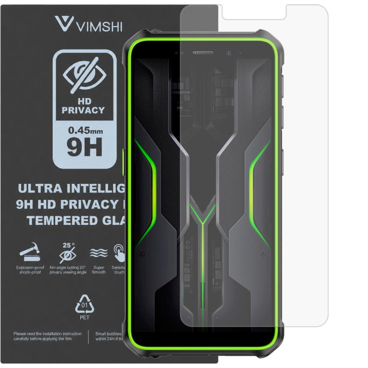 Противоударная защитная пленка антишпион Vimshi Ultra 9H Privacy Flex для Ulefone Armor X12 Pro