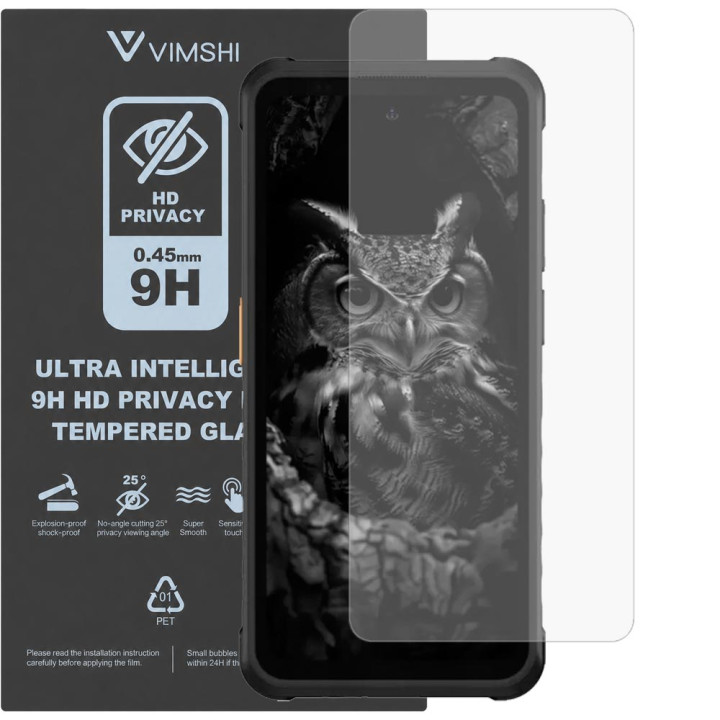 Противоударная защитная пленка антишпион Vimshi Ultra 9H Privacy Flex для Ulefone Armor X31 Pro