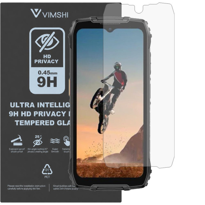 Противоударная защитная пленка антишпион Vimshi Ultra 9H Privacy Flex для Ulefone RugKing 3 Pro