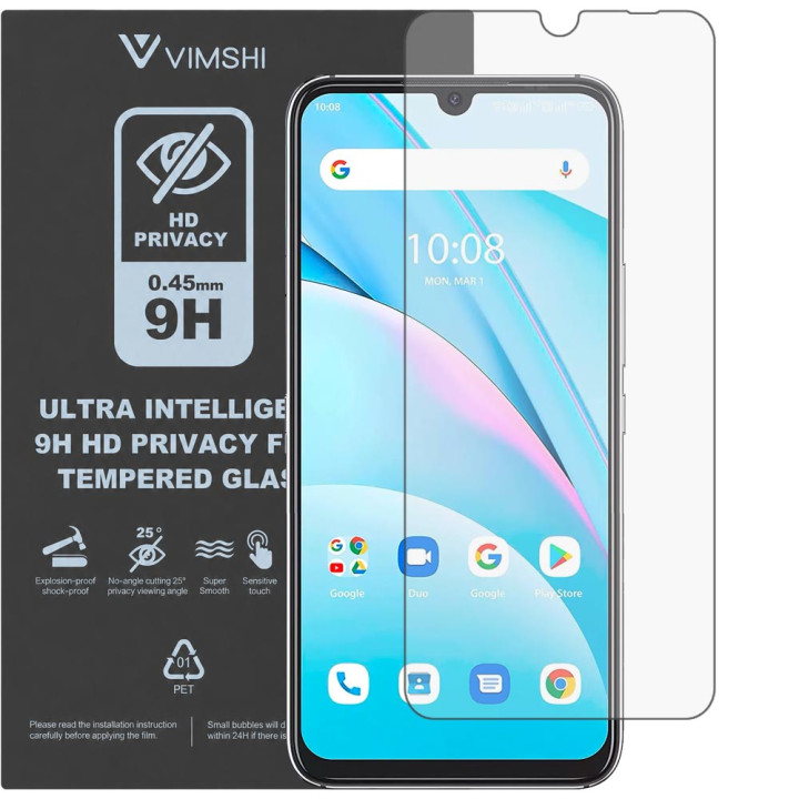 Противоударная защитная пленка антишпион Vimshi Ultra 9H Privacy Flex для UMIDIGI A9 Pro