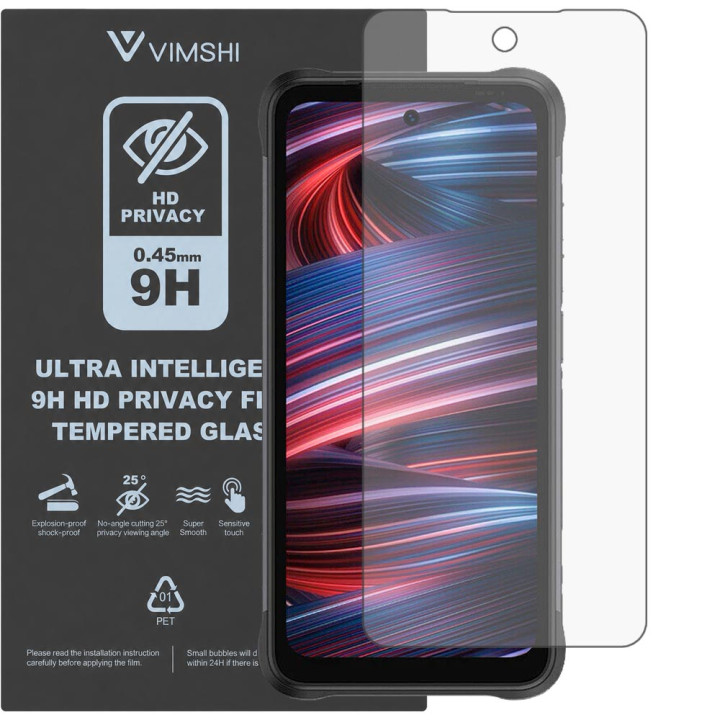 Противоударная защитная пленка антишпион Vimshi Ultra 9H Privacy Flex для UMIDIGI Bison GT2 Pro