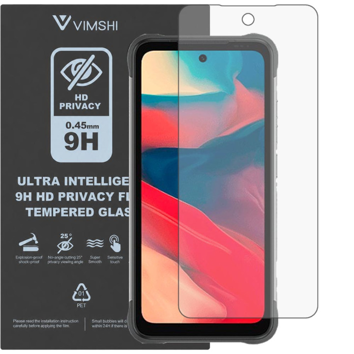 Противоударная защитная пленка антишпион Vimshi Ultra 9H Privacy Flex для UMIDIGI Bison GT2 5G