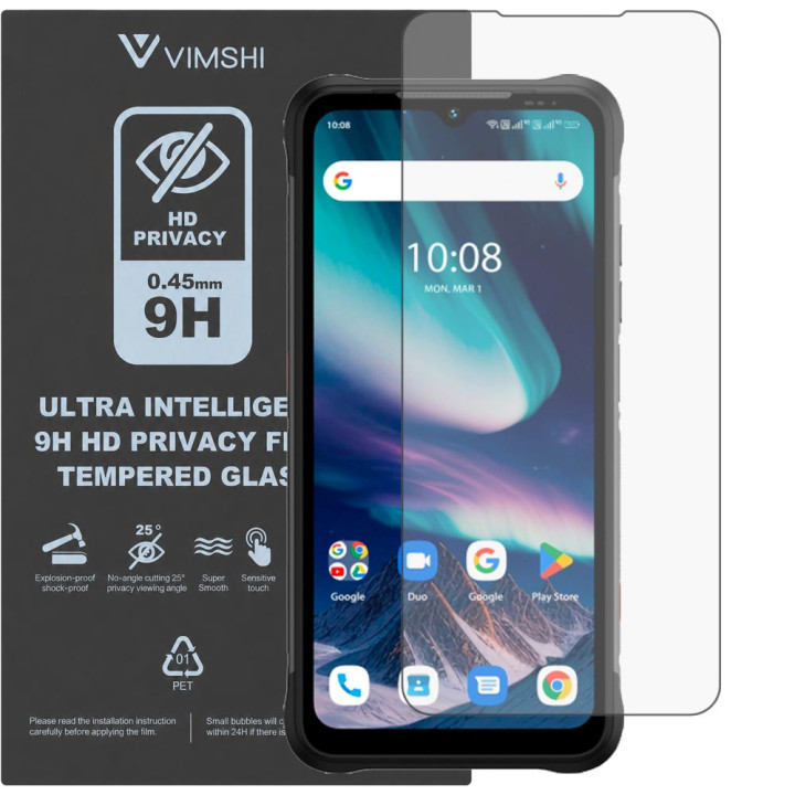 Противоударная защитная пленка антишпион Vimshi Ultra 9H Privacy Flex для UMIDIGI Bison X20