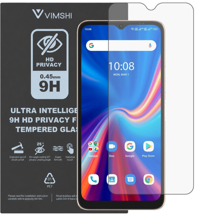 Противоударная защитная пленка антишпион Vimshi Ultra 9H Privacy Flex для UMIDIGI C1