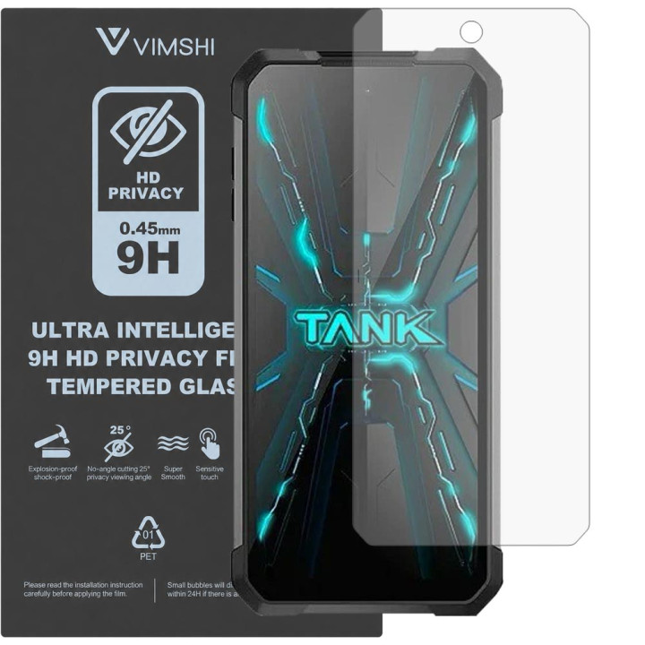 Противоударная защитная пленка антишпион Vimshi Ultra 9H Privacy Flex для Unihertz Tank 2 Pro