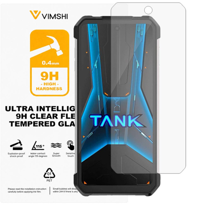 Противоударная защитная пленка Vimshi Ultra 9H Clear Flex для Unihertz Tank 3 Pro