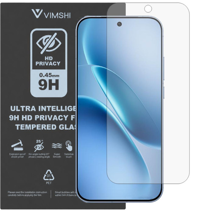 Протиударна захисна плівка антишпигун Vimshi Ultra 9H Privacy Flex для vivo IQOO Z11 Turbo