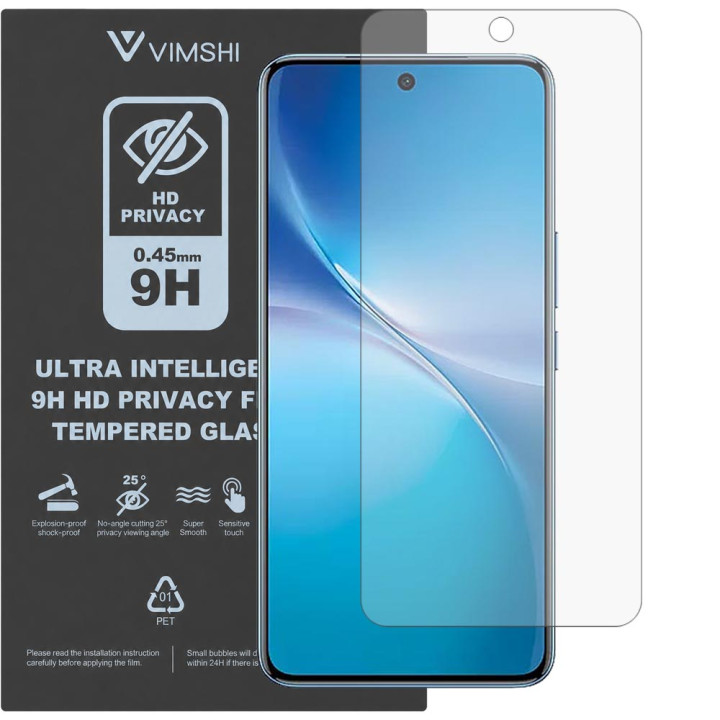 Противоударная защитная пленка антишпион Vimshi Ultra 9H Privacy Flex для vivo V60