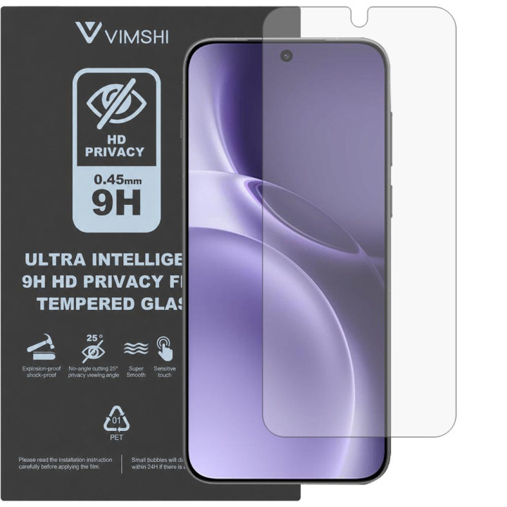 Протиударна захисна плівка антишпигун Vimshi Ultra 9H Privacy Flex для vivo X300 Pro