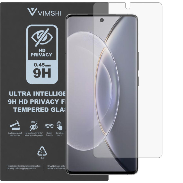 Протиударна захисна плівка антишпигун Vimshi Ultra 9H Privacy Flex для vivo X90 Pro