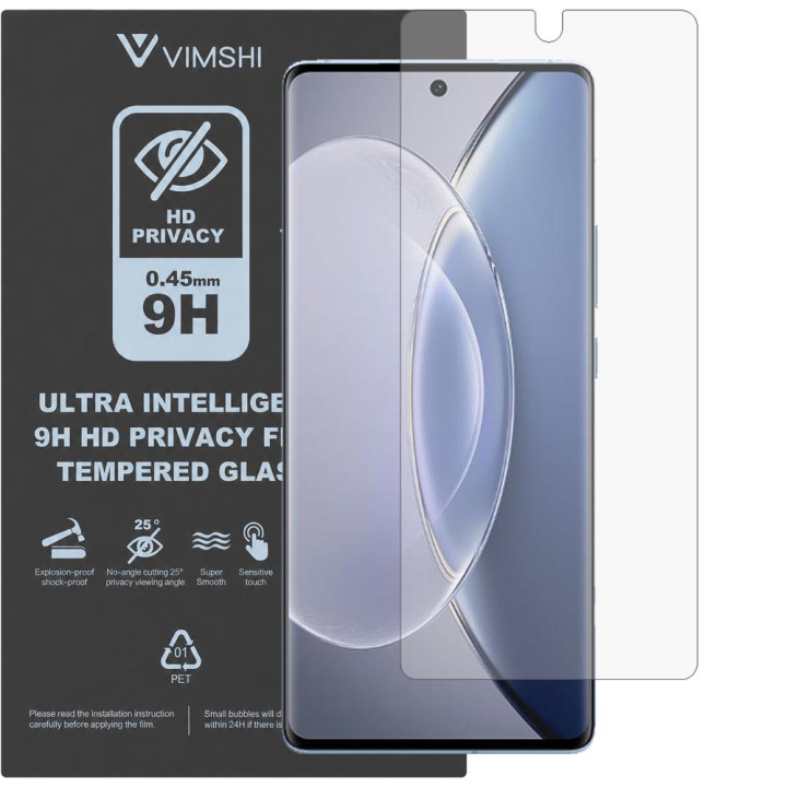 Протиударна захисна плівка антишпигун Vimshi Ultra 9H Privacy Flex для vivo X90