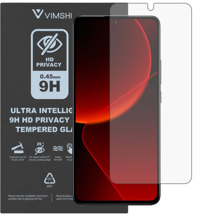 Противоударная защитная пленка антишпион Vimshi Ultra 9H Privacy Flex для Xiaomi 13T