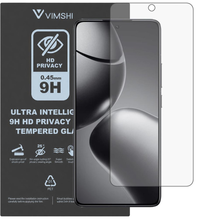 Противоударная защитная пленка антишпион Vimshi Ultra 9H Privacy Flex для Xiaomi 14T Pro