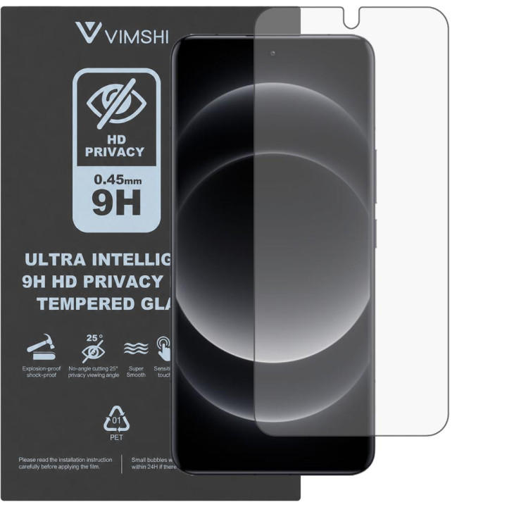 Противоударная защитная пленка антишпион Vimshi Ultra 9H Privacy Flex для Xiaomi 14 Ultra
