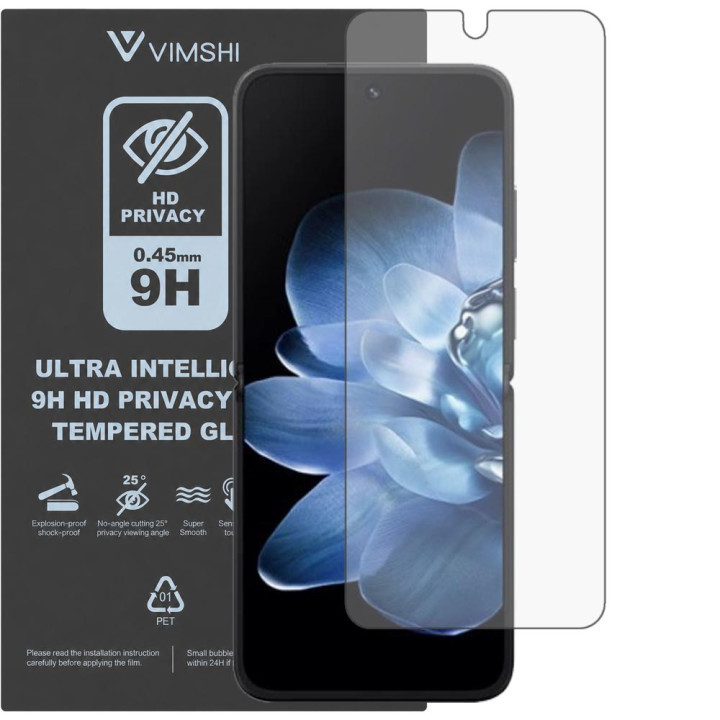 Противоударная защитная пленка антишпион Vimshi Ultra 9H Privacy Flex для Xiaomi Mix Flip