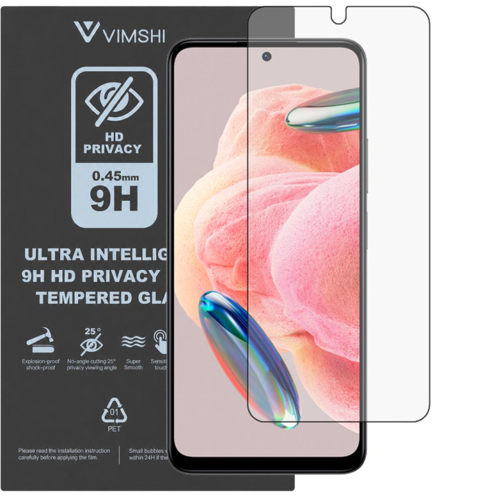 Противоударная защитная пленка антишпион Vimshi Ultra 9H Privacy Flex для Redmi Note 12