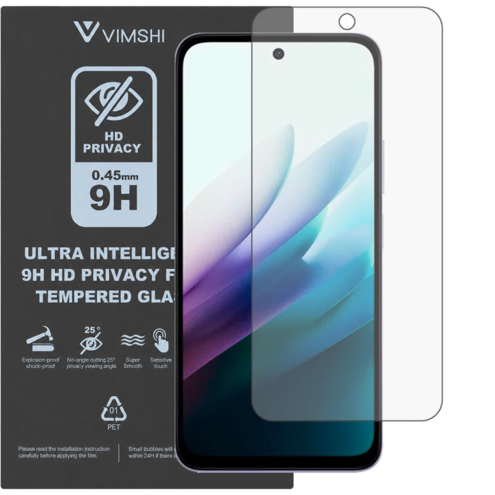 Противоударная защитная пленка антишпион Vimshi Ultra 9H Privacy Flex для Redmi 15