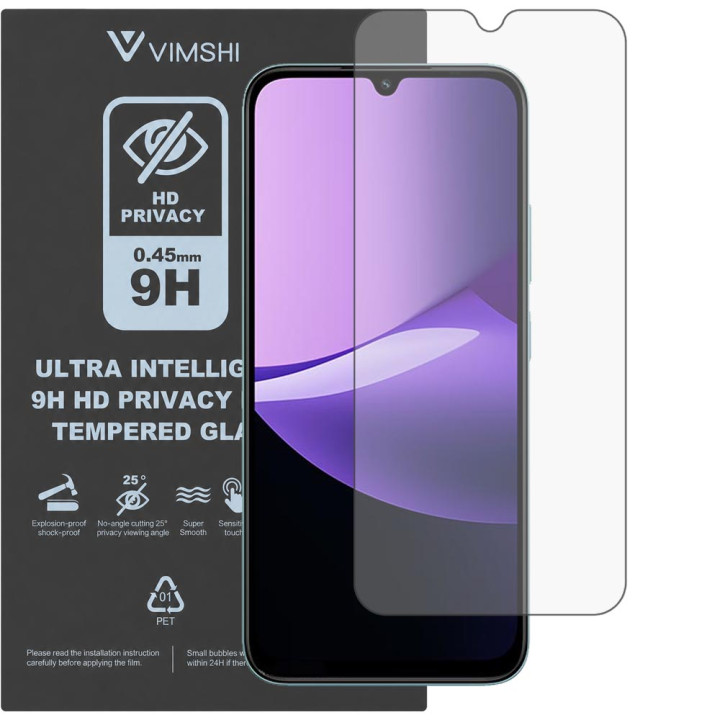 Противоударная защитная пленка антишпион Vimshi Ultra 9H Privacy Flex для Redmi 15C 5G