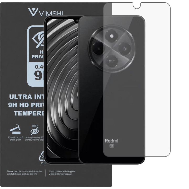 Противоударная защитная пленка антишпион Vimshi Ultra 9H Privacy Flex для Redmi A4 5G