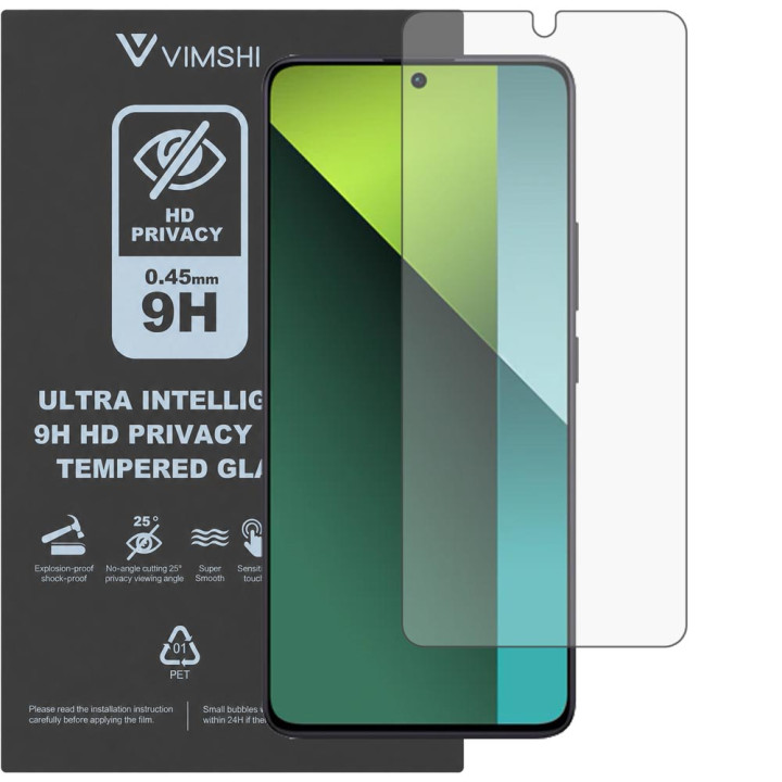 Протиударна захисна плівка антишпигун Vimshi Ultra 9H Privacy Flex для Redmi Note 13 Pro 5G