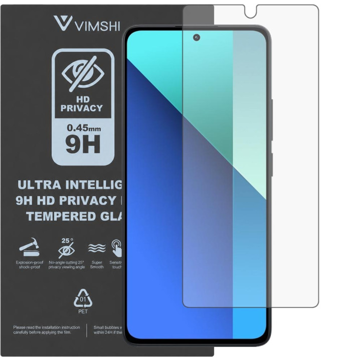 Противоударная защитная пленка антишпион Vimshi Ultra 9H Privacy Flex для Redmi Note 13