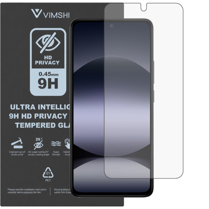 Противоударная защитная пленка антишпион Vimshi Ultra 9H Privacy Flex для Redmi Note 14