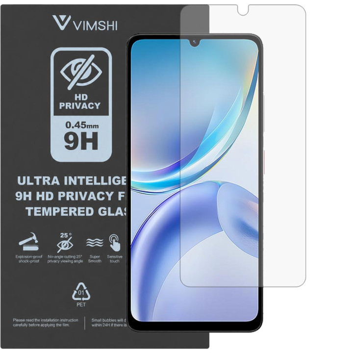 Противоударная защитная пленка антишпион Vimshi Ultra 9H Privacy Flex для ZTE Blade A36