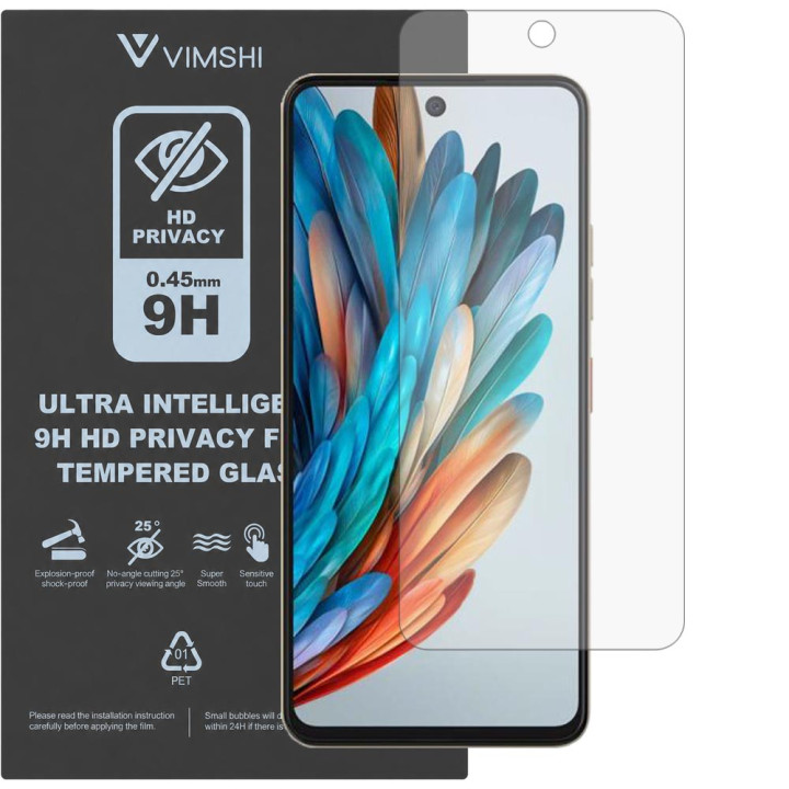 Противоударная защитная пленка антишпион Vimshi Ultra 9H Privacy Flex для ZTE Nubia Music 2