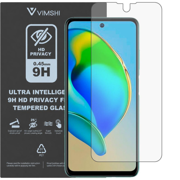 Противоударная защитная пленка антишпион Vimshi Ultra 9H Privacy Flex для ZTE Blade V40