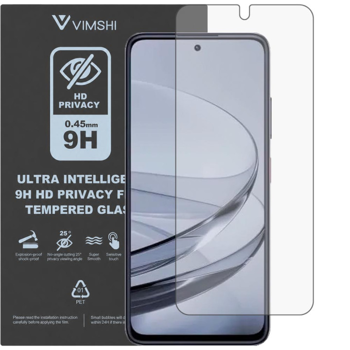 Противоударная защитная пленка антишпион Vimshi Ultra 9H Privacy Flex для ZTE Nubia V60