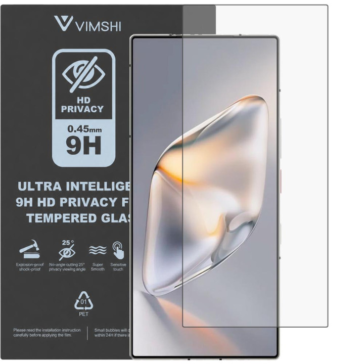 Протиударна захисна плівка антишпигун Vimshi Ultra 9H Privacy Flex для ZTE Nubia Z60 Ultra Leading Version