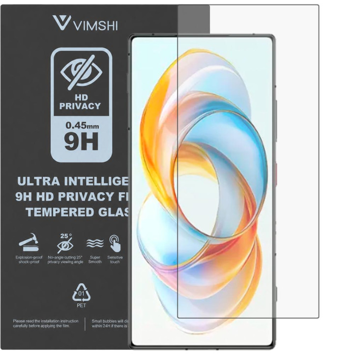 Противоударная защитная пленка антишпион Vimshi Ultra 9H Privacy Flex для ZTE Nubia Z70 Ultra