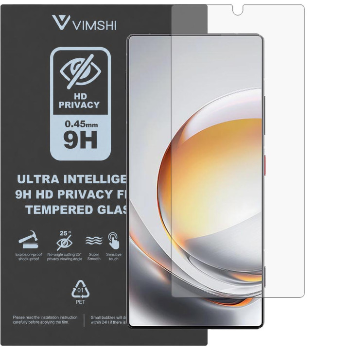 Протиударна захисна плівка антишпигун Vimshi Ultra 9H Privacy Flex для ZTE Nubia Z80 Ultra